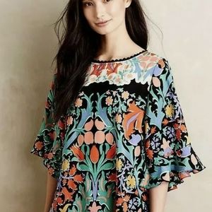Anthropologie Multicolor Floral Blouse